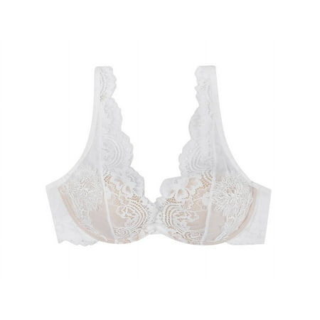 HHH French Style Sexy Lace Lingerie Women s Summer Thin Big Breast Small Anti-Sagging Upper Support Pure Desire Back Shaping Bra Set