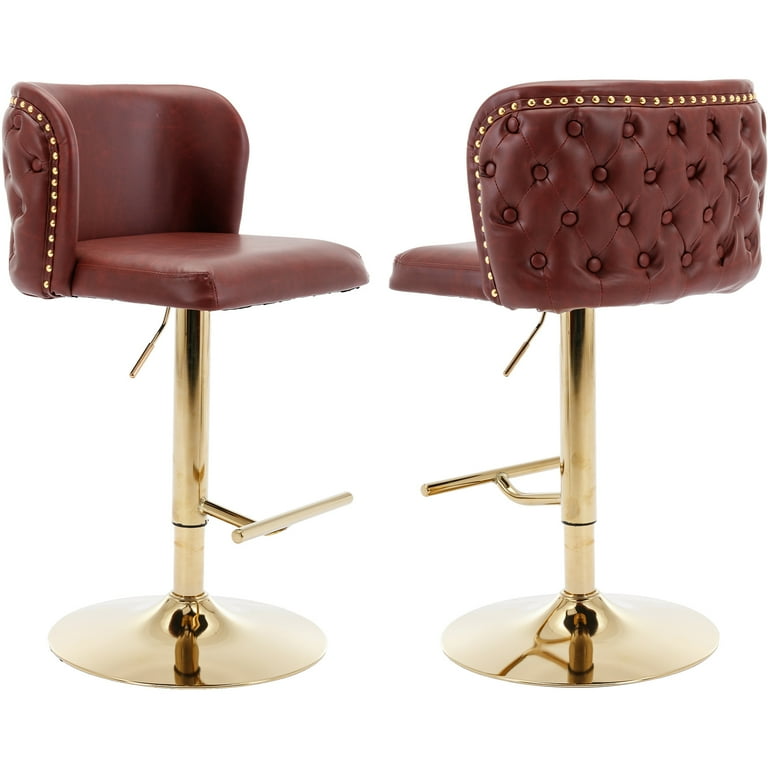 Burgundy counter on sale height stools