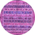 thumbnail image 1 of Ahgly Company Indoor Round Abstract Purple Modern Area Rugs, 7' Round, 1 of 4