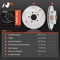 thumbnail image 5 of A-Premium 11.44 inch (290.7mm) Front Vented Disc Brake Rotors Compatible with Select Ford & Lincoln & Mercury Models - Crown Victoria 1995-1997, Town Car 1995-1997, Grand Marquis 1995-1997, 2-PC Set, 5 of 8