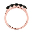 thumbnail image 3 of Mauli Jewels Engagement Rings for Women 1.00 Carat Five Stone Black Diamond Exquisite Women's Wedding Band Prong-Setting 14K Rose, White & Yellow Gold, 3 of 6