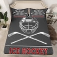 thumbnail image 2 of Manfei Kids Sports Game Full Size Sheets,Ice Hockey Bed Sheets,Red White Gray Sheet Sets For Boys,Breathable Room Decor,4pcs, 2 of 7