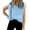 Light blue, variant on Women Cap Sleeve Casual Basic Crewneck Crop Tank Top with Pockets