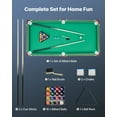 thumbnail image 2 of VEVOR Folding Pool Table, 4.5 ft Portable Billiards Tables, Foldable Space-Saving Entertainment Game Set Includes Ball, Cue, Rack, Chalk, Brush, Brown with Bule Cloth, 2 of 9