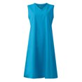 thumbnail image 6 of CIENVNSTG Summer Sleeveless V-Neck Beachwear Solid Oversized Dress Female Fashion Elegant Maxi Dress Blue M, 6 of 7