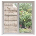 thumbnail image 2 of Vintage Farmhouse Window Privacy Film, Country Retro Beige Wooden Grain Static Cling UV Sun Blocking Tint Film Heat Control Windows Films for Bedroom Bathroom, Window Stickers 35.4"x78.7", 2 of 8