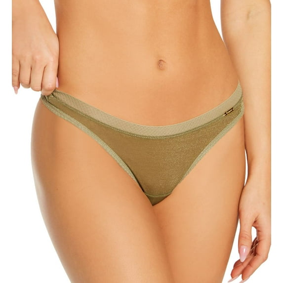 Women's Gossard 6276 Glossies Sheer Thong (Sage L)