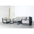 thumbnail image 4 of Paris 4-PC Sofa Set Gray Aluminum Frame in Taupe Cushion, 4 of 4