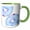 Green/White, variant on 3drose, Image of Trendy Baby Blue Teal Agate Gemstone Rock Quartz on White, 15oz Mug