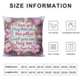 thumbnail image 6 of Acheng Two Sided Printing Lover Pillow Cover I Love You Hug This Pillow Until You Can Hug Me, Valentine's Day Birthday Gifts for Girlfriend Square Decorative Cushion Waist Pillowcase,Set of 2 White, 6 of 6