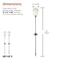 thumbnail image 4 of Alpine Corporation 34" Solar Edison Bulb Garden Stake Lights, Set of 2, White, 4 of 13