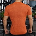 thumbnail image 4 of FRSASU Men's Short Sleeve Crew Neck T-Shirts Athletic Running Workout Performance Breathable Tee Tops Orange, 4 of 7