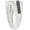 thumbnail image 2 of Pompeii Mens 5/8ct Black & White Diamond Wedding Ring 10k White Gold (H/I,I1-I2), 2 of 5