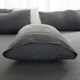 thumbnail image 2 of Linens Fundas de Almohada 100% Lino Francés con Bordado - Paquete de 2 - Lino Natural Lavado Color Sólido Suave Transpirable -, 2 of 5