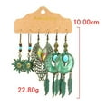 thumbnail image 3 of HomeKingdee Boho Earrings For Women - SET OF 3 PAIR - Dangle Chandelier Hoop Style with Tassels, 3 of 3