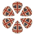 thumbnail image 6 of 6 Pack Guitar Picks Plectrums Retro British Flag Guitar Pick Guitar Picks for Women Men Beginner Guitar Palyers, 6 of 7