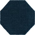 thumbnail image 1 of Unique Loom Solo Solid Shag Collection Tapis Moderne en Peluche Octogonal, 6 Pieds, Bleu Marine, 1 of 2