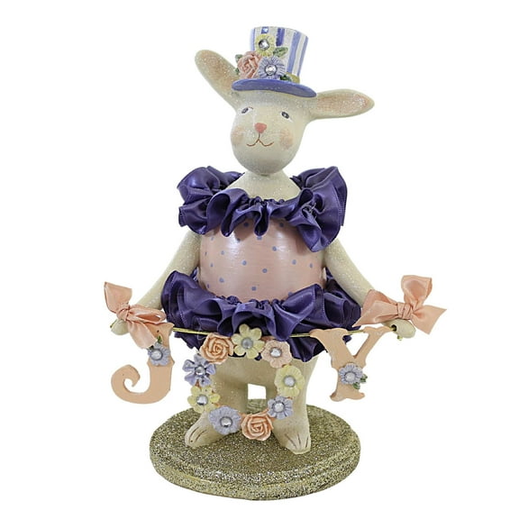 Heather Myers Bidellia Polyresin Bunny Rabbit Easter Flowers 55513