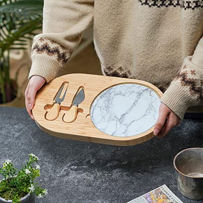 Green Marble Cheese Slicer Stone Cutting Board Serving Block Steel French  Kitchen Tool Charcuterie Board Party Wine Bar Drink Italian Dinner 