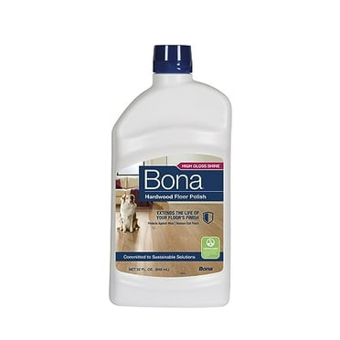 Bona Hardwood Floor Polish - 32 fl oz - High Gloss Shine - 32 oz covers 500sq ft of flooring - for use on Wood Floors