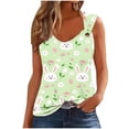 thumbnail image 2 of Puntoco Camisetas sin mangas ajustadas para mujer Camiseta sin mangas con estampado de Pascua para mujer Camiseta sin mangas holgada, 2 of 4