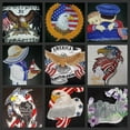 thumbnail image 3 of Eagle With American Banner Embroidered Iron on/Sew patch 5" X 4", 3 of 3
