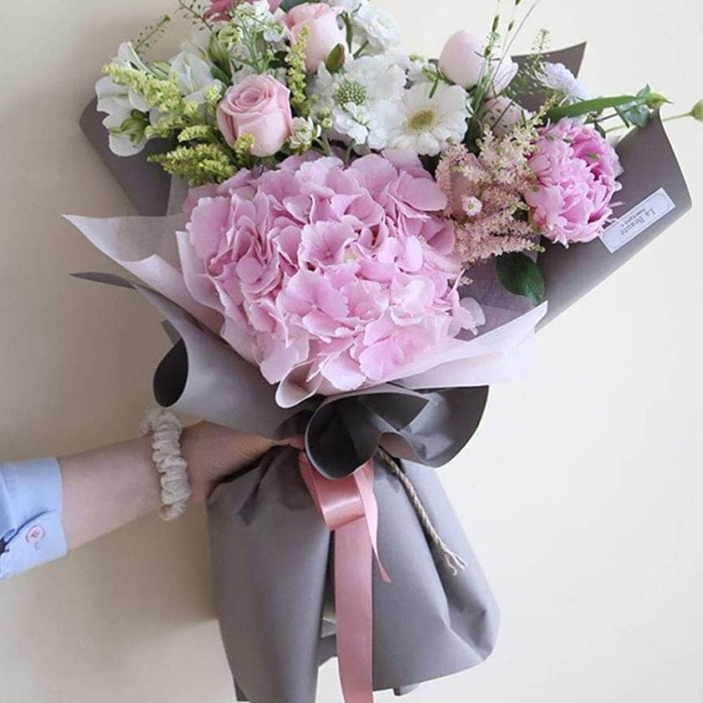 Sweetheart pink dried flower bouquet - in paper heart wrap- Mother's D –  The Gathering Garden