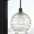 thumbnail image 2 of Innovations Lighting  Athens Deco Swirl - 1 Light 10" Stem Hung Mini Pendant Matte Black, 2 of 2
