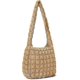 thumbnail image 1 of Quilted Puffer Tote Bag for Women - Lightweight Crossbody Shoulder Bag in Khaki, 1 of 5