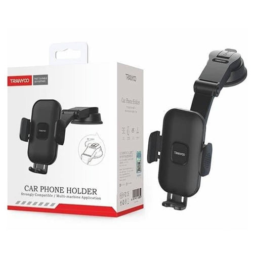 Tranyoo (T-Z18) Windshield /Dashboard Strong Suction Cup Telescopic Arm Hands Free Car Phone Mount Holder Car 360 degrees for iPhone Samsung Google Nokia Moto Oppo