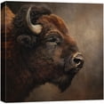 thumbnail image 5 of Canvas Print Buffalo Wall Art Vintage Animal Decorative for Living Room Bedroom - 12x12, 5 of 8