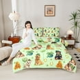 thumbnail image 4 of Castle Fairy Cartoon Animal Dogs Full Size Comforter Sets 3-Piece for Boys Girls,St. Patrick's Day Bedding Comforter Set,Green Four Leaf Clover Lightweight Bedding Sets,Super Cozy Room Decor, 4 of 8