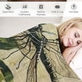 thumbnail image 3 of Fenyluxe Dragonfly Tree Branch Detailed Painting Throw Blankets for Sofa Couch Cottagecore Room Decor All Seasons Lightweight Blanket 40x50in, 3 of 6