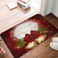thumbnail image 2 of Bath Mat for Bathroom Merry Christmas Bell Snowflake Rugs Shower Mats Memory Foam Rug Non Slip Floor Small Carpet Soft Light Absorbent Washable for Home Hotel Decor 15.7 X 23.6 inch, 2 of 6