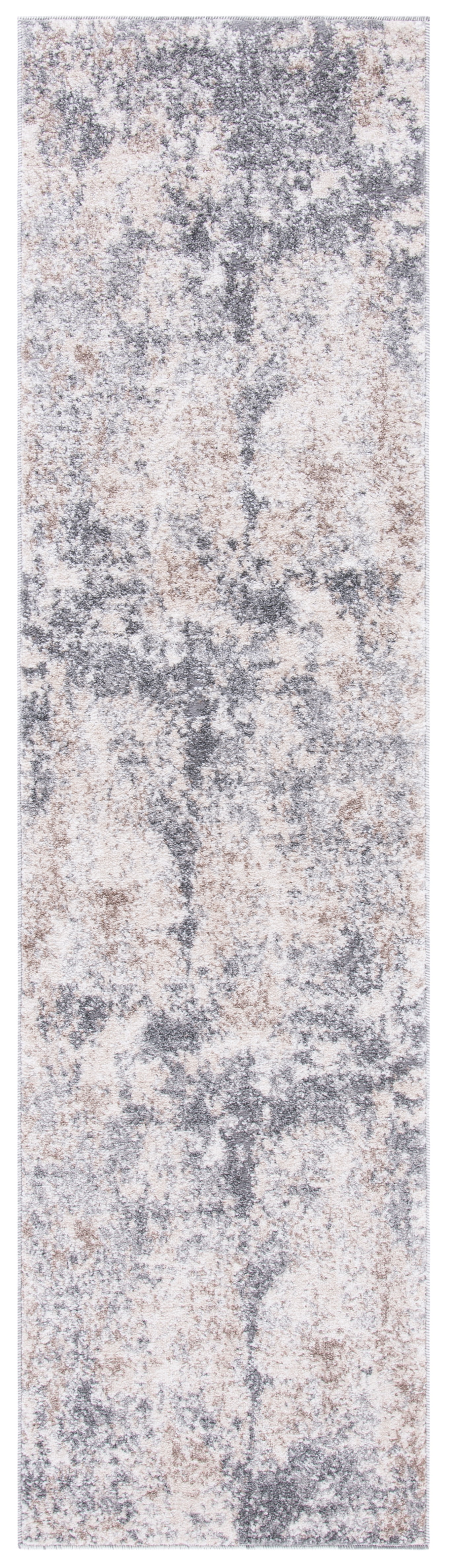 SAFAVIEH Aston Calanthia Abstract Runner Rug, Light Gray/Gray, 2' x 15'