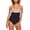 Black, variant on Womens Contours Agate Ruffle Bandeau One Piece Swimsuit;36 C