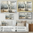 thumbnail image 4 of Designart "Spiritual Stones House: Minimalist Scene I" Tree Birch Floater Framed Wall Decor, 4 of 5