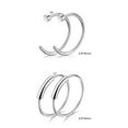 thumbnail image 5 of Chok 20g Stainless Steel Nose Rings Hoop L Shape Nose Studs Nose Screw Bone Silver Pack for Women Men 21 Pcs, 5 of 5