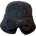 thumbnail image 2 of CoCopeaunts Fashion Bowknot Women's Bucket Hat Autumn Winter Fuzzy Warm Hat Solid Color Wide Brim Ponytail Basin Hat for Girl, 2 of 8