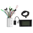 thumbnail image 1 of Electric Bicycle Brushless Controller Kit, Electric Scooter Controller LCD Meter Kit Good Heat Dissipation Clearly Display 24-48V Voltage  For 22.2mm Handlebars, 1 of 8