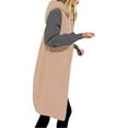 thumbnail image 3 of Olyvenn Long Hoodies for Women Zip Up Plus Size Long Sleeve Sweatshirts Oversized Dressy Casual Jacket Coat with Pockets Beige XL, 3 of 5