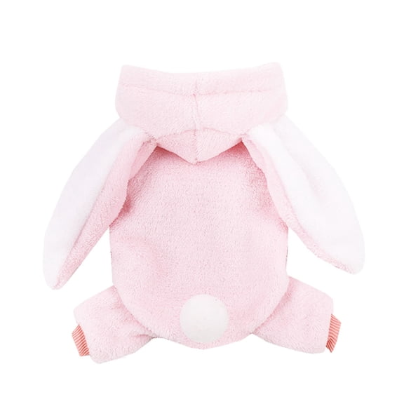 Soft Coral Fleece Pet Costume with Adorable Ear Design, Warm and Comfortable Cosplay Outfit for Small Dogs and Cats