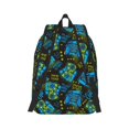 thumbnail image 2 of Bixox Play Game Printing Canvas Backpack Lightweight Casual Travel Backpack School Backpack Fits 15.6 Inch Notebook, 2 of 5