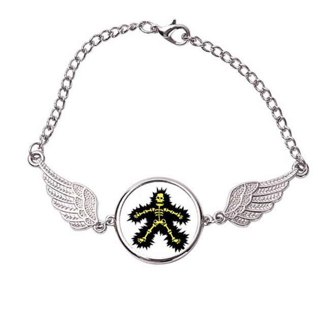 Pulsera Electroskulling pulsera de esqueleto Cartoon alas de Angel Unbranded