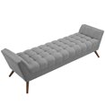 thumbnail image 3 of Hawthorne Collections Fabric Bedroom Bench in Expectation Gray, 3 of 6