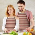 thumbnail image 4 of Brown and Red Christmas Striped Pattern Apron-Garden Aprons for Women with Pockets-Cotton Linen Waterproof Kitchen Cooking Gardening Aprons Adjustable for Kitchen,Cooking,BBQ and Salon 33"x27", 4 of 7
