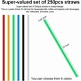 thumbnail image 4 of 10 Inch Drinking Straws 250Pcs 10 Inch X 0.28 Inch (Green), 4 of 6