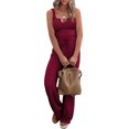 thumbnail image 2 of Blusa sin mangas con cuello en V informal para mujer a la moda + Pantalones largos Conjuntos sólidos de verano Wmkox8yi  bvn549, 2 of 9
