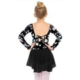thumbnail image 4 of Grblisyd Ballet Leotards for Girls Floral Print Dance Leotards with Skirt Gymnastic Ballerina Outfit Dress Classic Long Sleeve, 4 of 6
