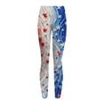 thumbnail image 5 of 250th Anniversary Womens Pajama Patriotic Star American Flag Print Elastic High Waist Yoga Pants Wide Leg Regular Fit Soft Leggings, #01 Sky Blue, L, 5 of 6